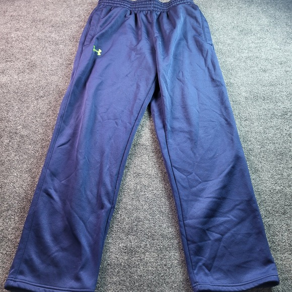 Under Armour Mens Track Pants Large LG Blue Athletic Training Warm Up Lounge - Picture 1 of 6